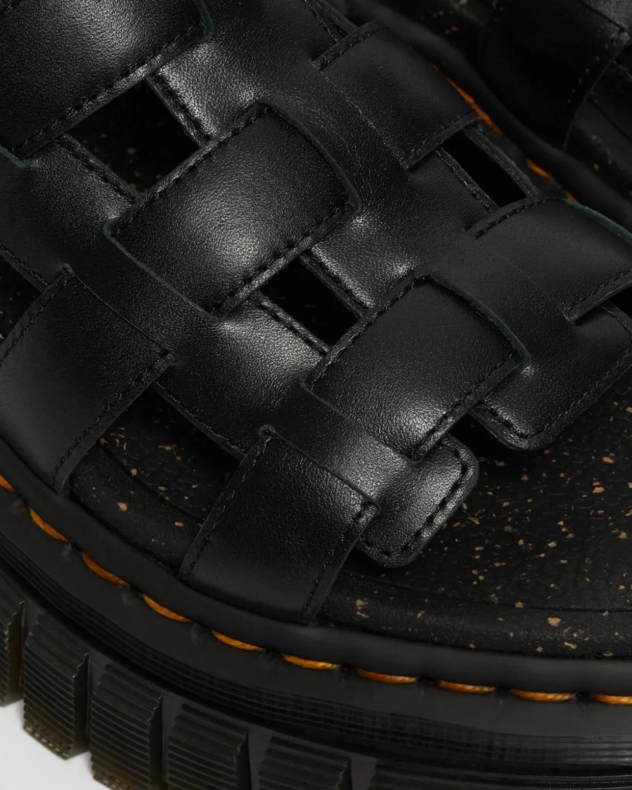 Dr. Martens Sandales Plateformes Montantes Ricki En Cuir Nappa Lux Noir — Nappa Lux Sale