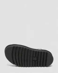 Dr. Martens Sandales Plateformes Quad Blaire En Cuir Hydro Blanc — Hydro Leather Flash Sale