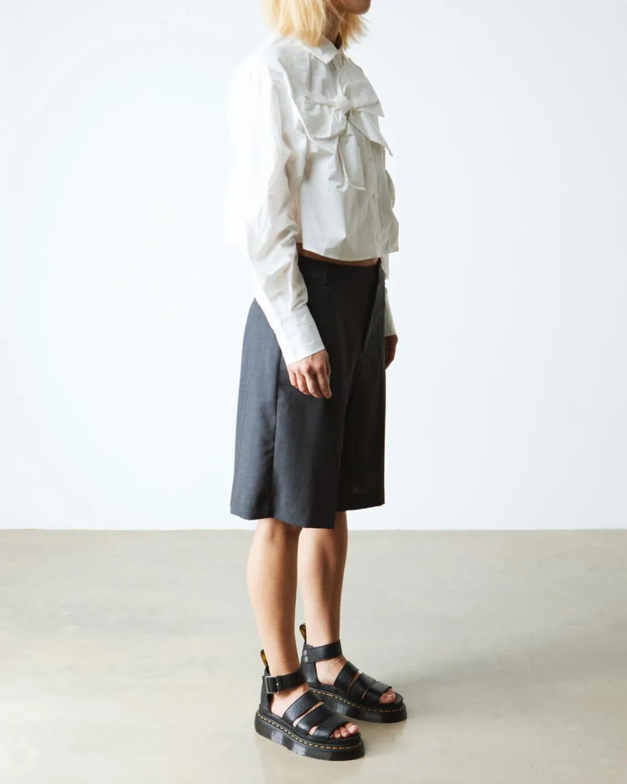 Dr. Martens Sandales Plateformes Quad Clarissa II En Cuir Milled Nappa Noir — Milled Nappa Sale