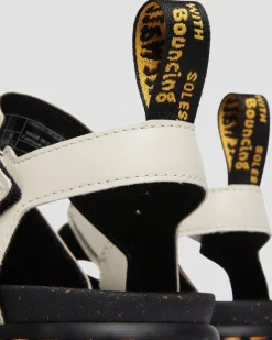 Dr. Martens Sandales Plateformes Ricki En Cuir Nappa Lux à 3 Brides Cobblestone Grey — Nappa Lux Sale