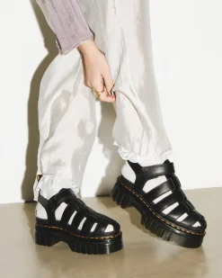 Dr. Martens Sandales Plateformes Ricki Fisherman Noir — Nappa Lux Shop
