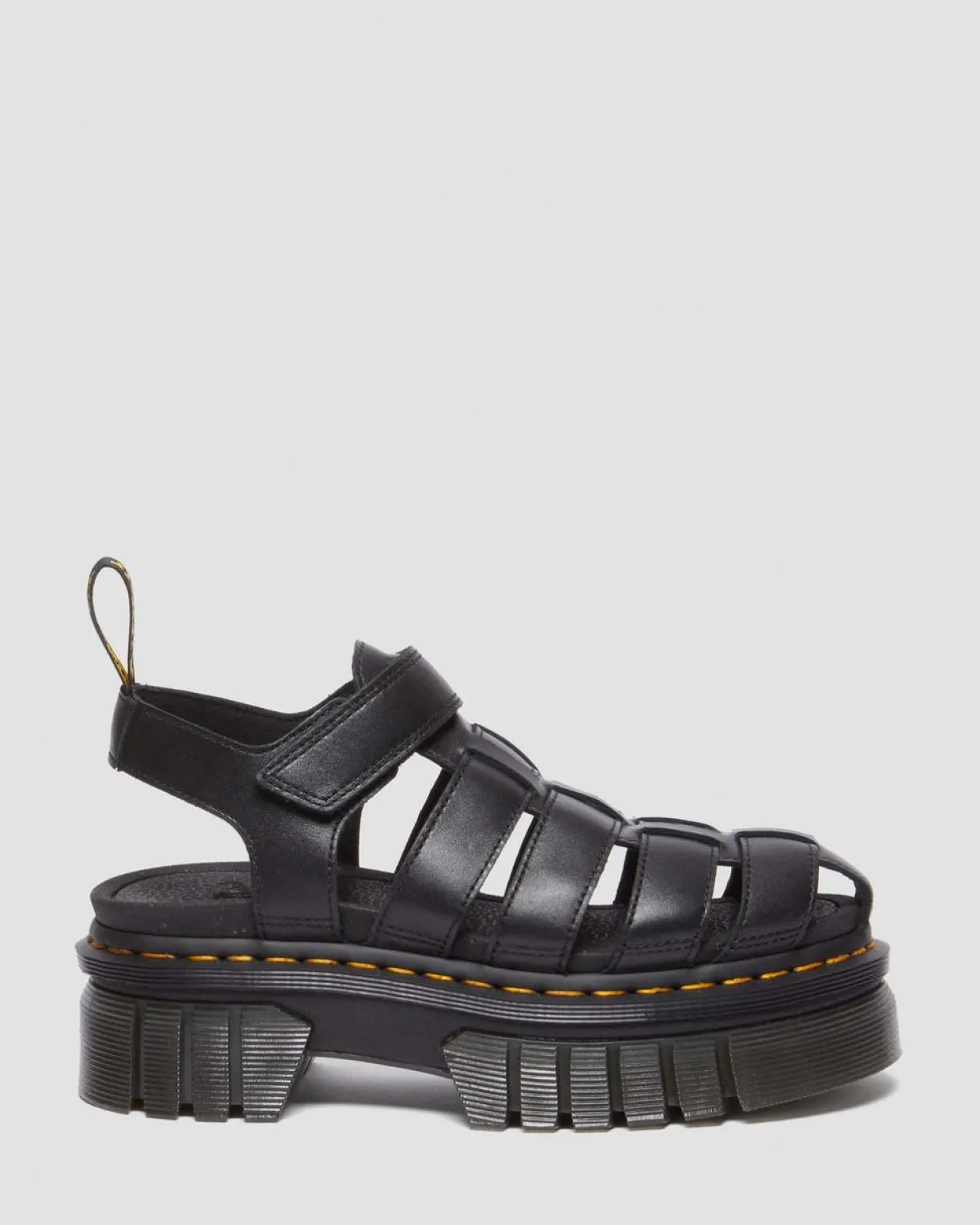 Dr. Martens Sandales Plateformes Ricki Fisherman Noir — Nappa Lux Shop