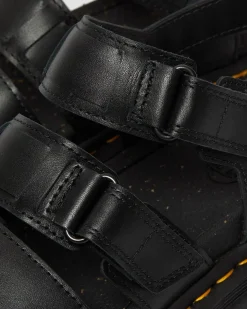Dr. Martens Sandales Plateformes Ricki En Cuir Nappa Lux à 3 Brides Noir — Nappa Lux Fashion