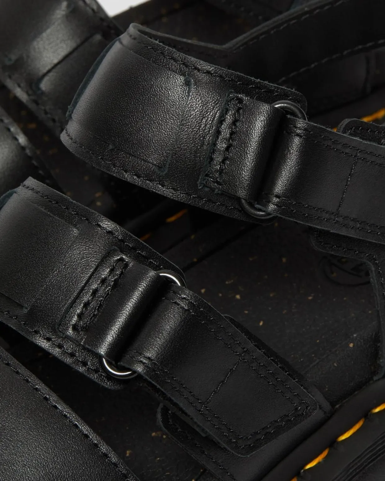 Dr. Martens Sandales Plateformes Ricki En Cuir Nappa Lux à 3 Brides Noir — Nappa Lux Fashion
