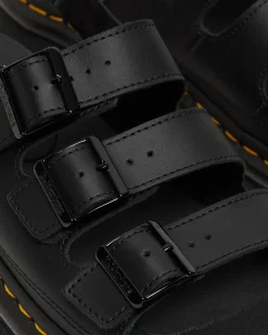 Dr. Martens Sandales Soloman En Cuir Hydro à Brides Noir — Hydro Leather Flash Sale